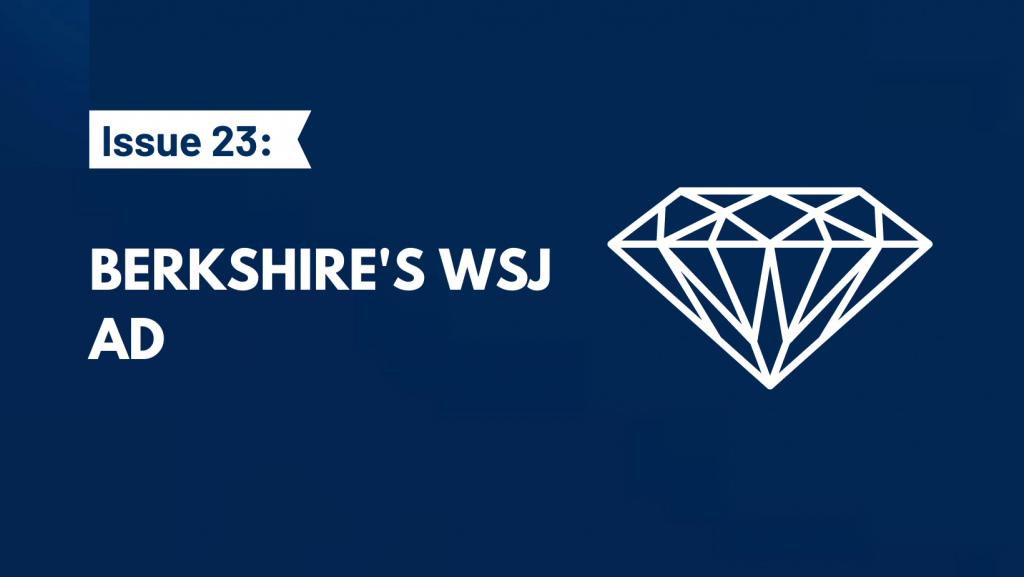 Berkshire's WSJ Ad