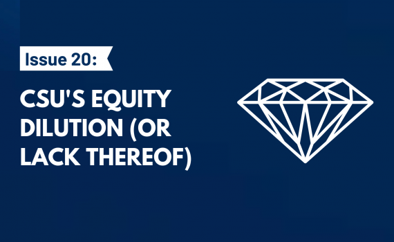 CSU's equity dilution (or lack thereof)
